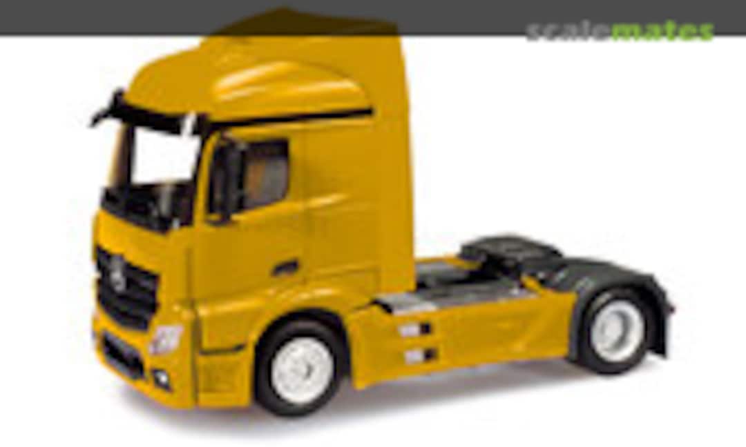 Mercedes-Benz Actros Streamspace rigid tractor, broom yellow (Herpa 159883-003)