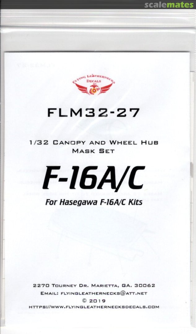 Boxart Lockheed-Martin F-16C FLM32-27 Flying Leathernecks Boxart Lockheed-Martin F-16C FLM32-27 Flying Leathernecks