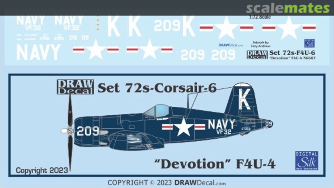 Boxart VF-32 F4U-4 Corsair N6667 72-Corsair-06 Draw Decal Boxart VF-32 F4U-4 Corsair N6667 72-Corsair-06 Draw Decal