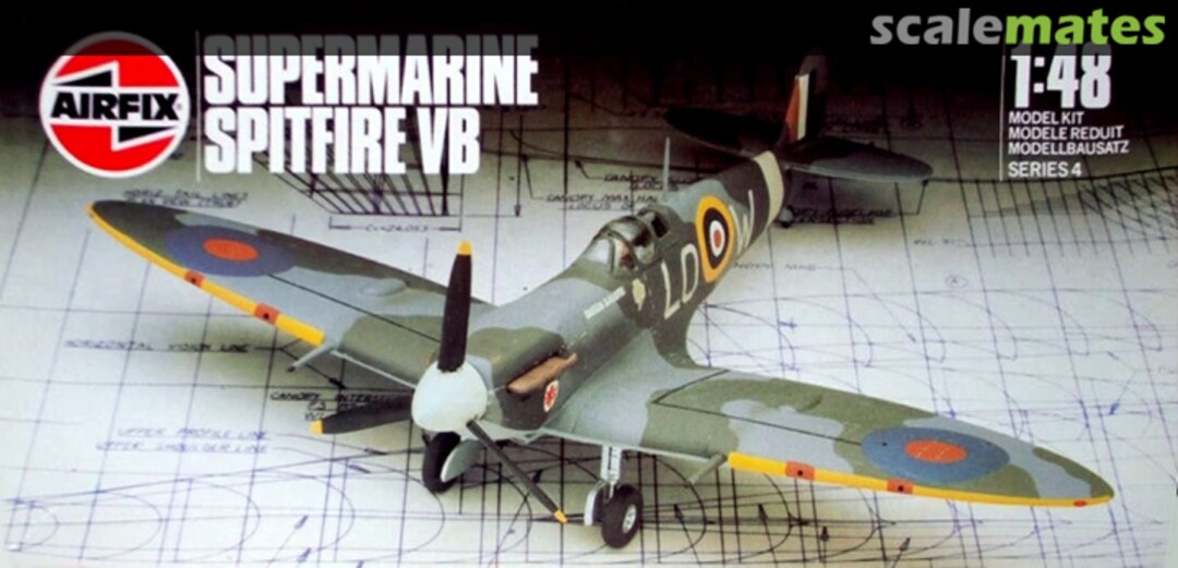 Boxart Supermarine Spitfire VB 9-04100 Airfix Boxart Supermarine Spitfire VB 9-04100 Airfix