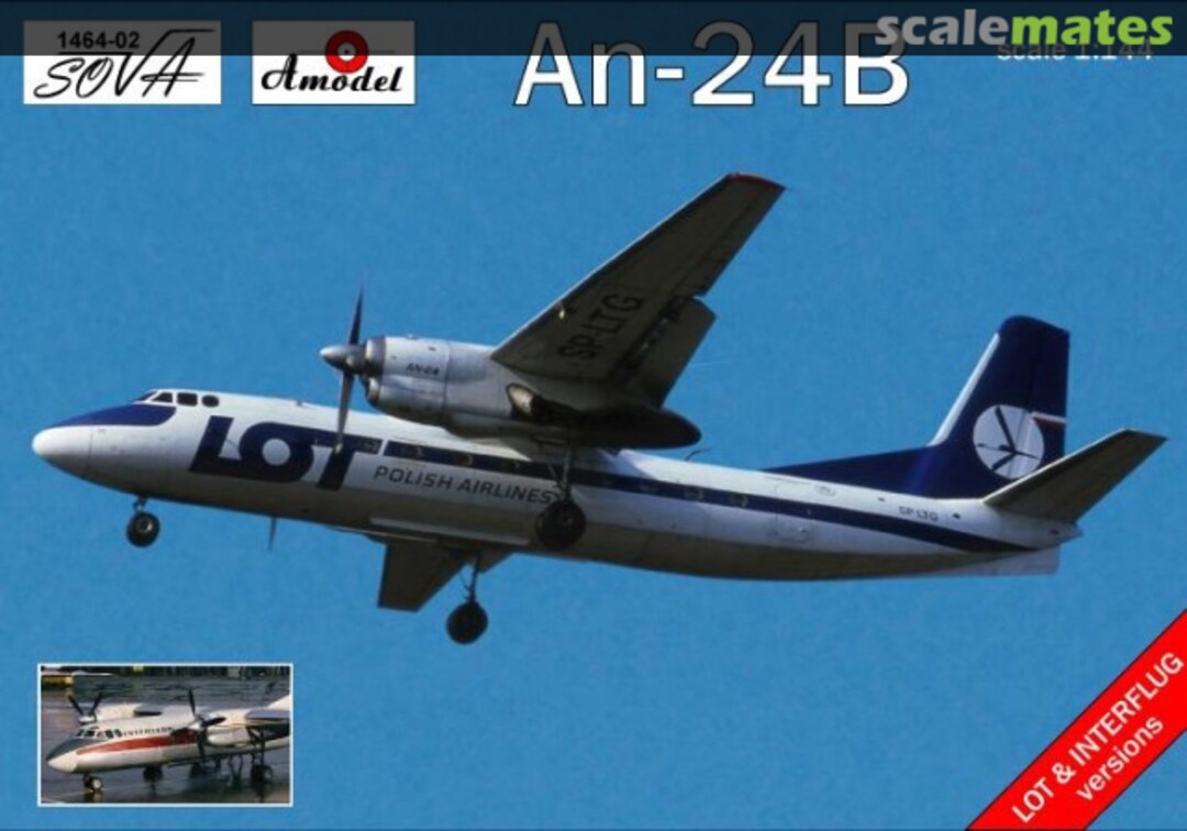 Boxart Antonov An-24B 1464-02 Amodel Boxart Antonov An-24B 1464-02 Amodel