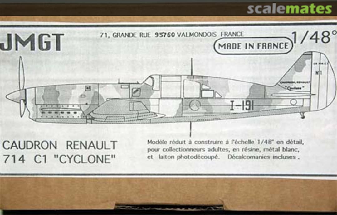 Boxart Caudron Renault 714 C1 "Cyclone" 48AR08 JMGT Boxart Caudron Renault 714 C1 "Cyclone" 48AR08 JMGT