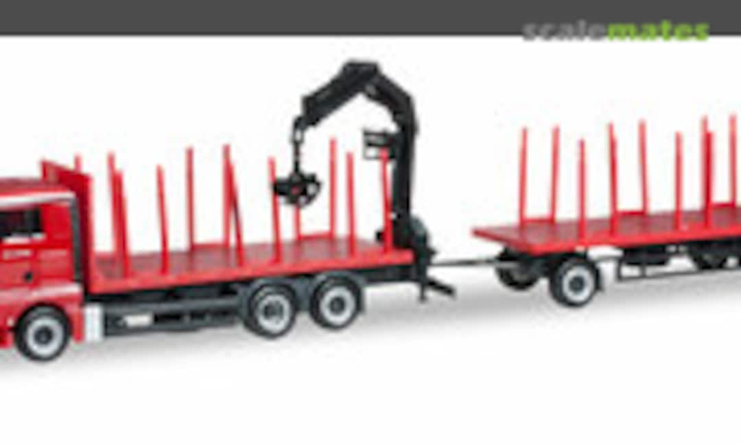 MAN TGX XXL Rungen-Hängerzug mit Ladekran &quot;MAN&quot; (Herpa 906463)