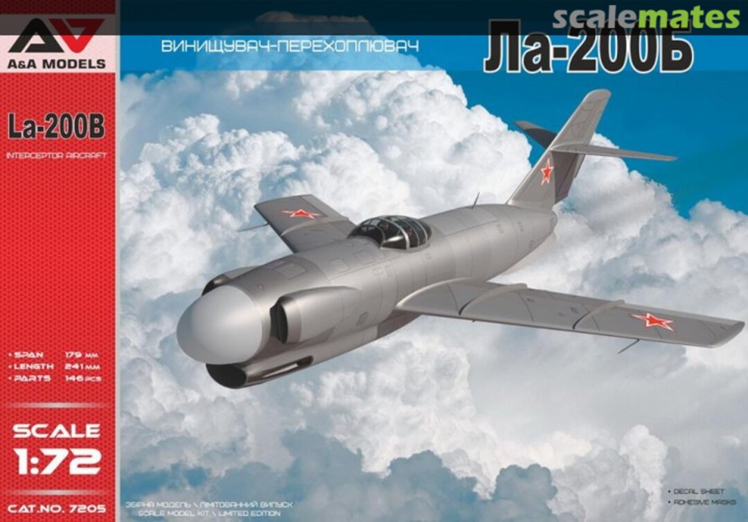 Boxart Lavochkin La-200B 7205 A&A Models Boxart Lavochkin La-200B 7205 A&A Models