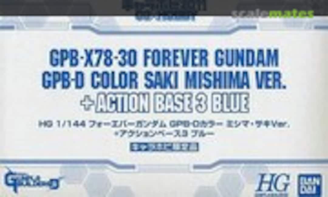 1:144 GPB-X78-30 Forever Gundam GPB-D Color Saki Mishima Ver. + Action Base 3 Blue (Bandai 0172976) 0172976