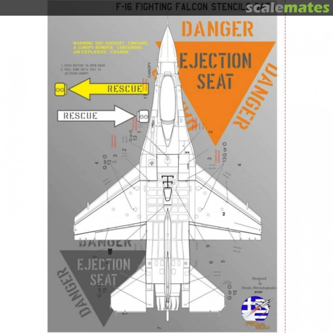 Boxart F-16 Fighting Falcon Stencils Data 72-101 PROcal Decals Boxart F-16 Fighting Falcon Stencils Data 72-101 PROcal Decals