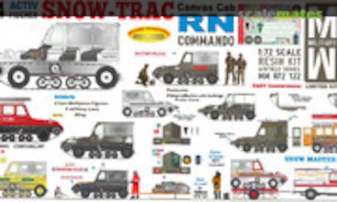 1:72 ST4 ACTIV Fisher Snow-Trac - Antarctic Explorer with Sled (Mil Mod MM 072 122) MM 072 122