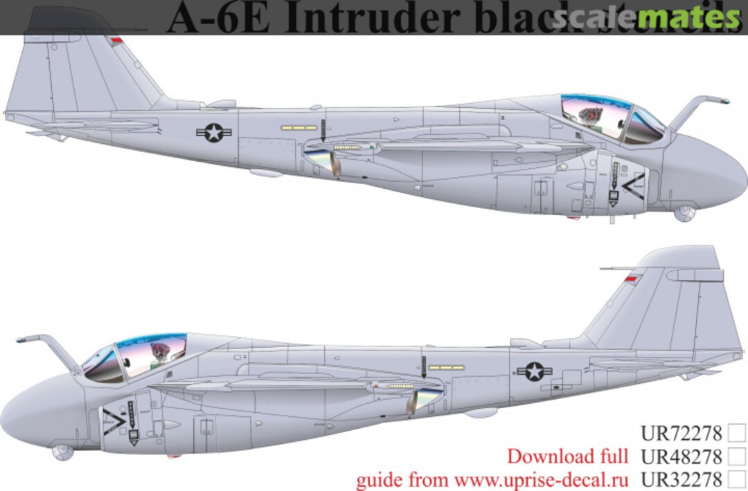 Boxart A-6 Intruder black stencils with insignia FFA - removable film UR32278 UpRise Decal Boxart A-6 Intruder black stencils with insignia FFA - removable film UR32278 UpRise Decal