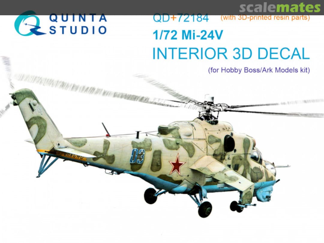 Boxart Mi-24V interior 3D decals (with 3D-printed resin parts) QD+72184 Quinta Studio Boxart Mi-24V interior 3D decals (with 3D-printed resin parts) QD+72184 Quinta Studio