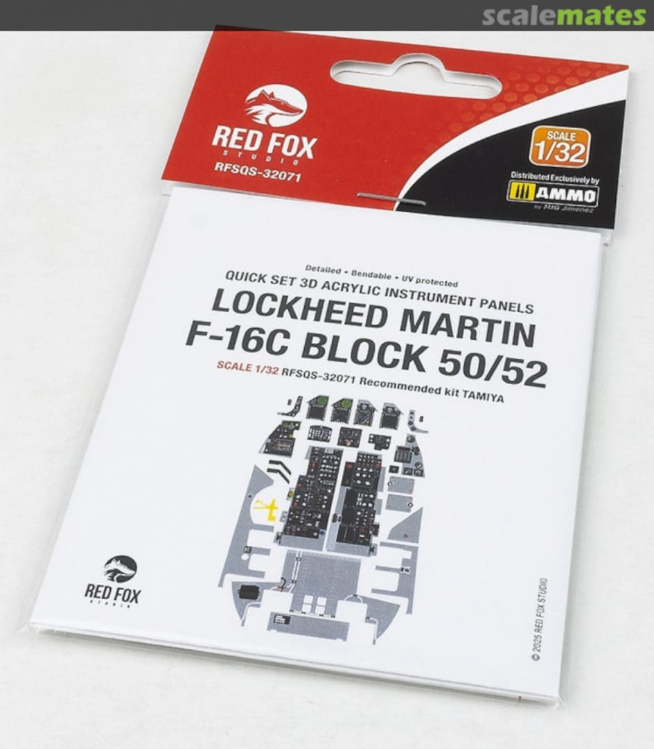 Boxart F-16C Block 50/52 interior 3D decals RFSQS-32071 Red Fox Studio
