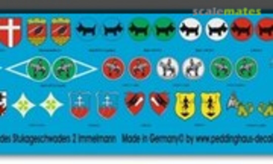 1:48 Staffelwappen des Stukageschwaders 2 Immelmann (Peddinghaus-Decals EP 1662) EP 1662