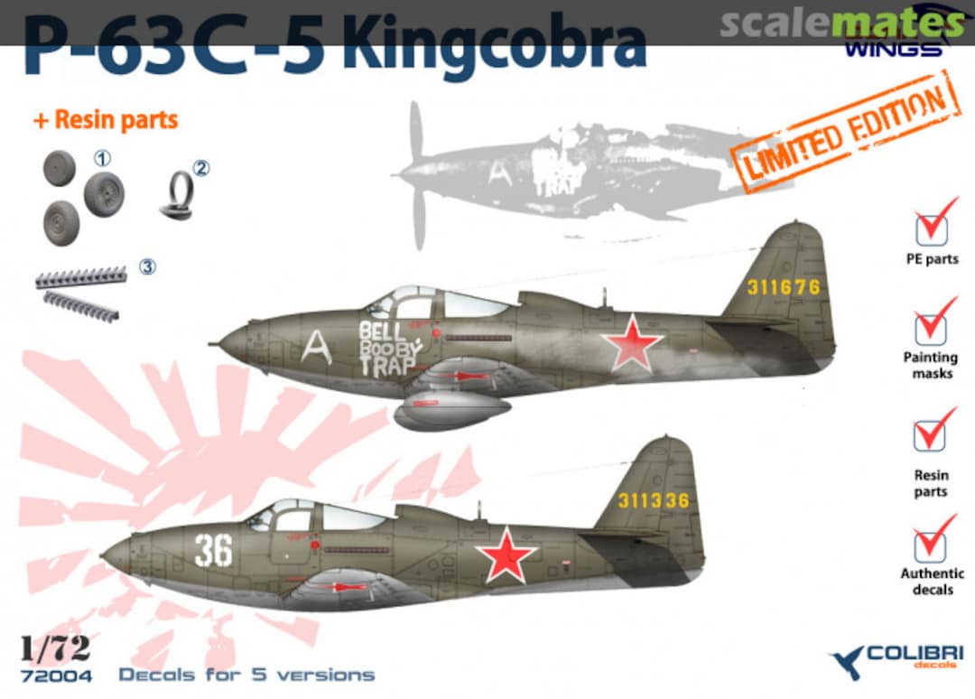 Boxart Bell P-63C-5 Kingcobra 72004 Colibri Decals Boxart Bell P-63C-5 Kingcobra 72004 Colibri Decals