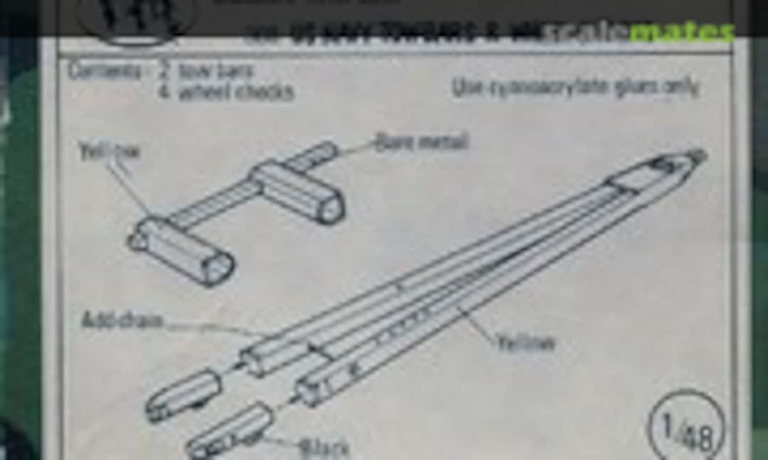 1:48 US Navy Tow Bars and Wheel Chocks (Verlinden Productions 308) 308
