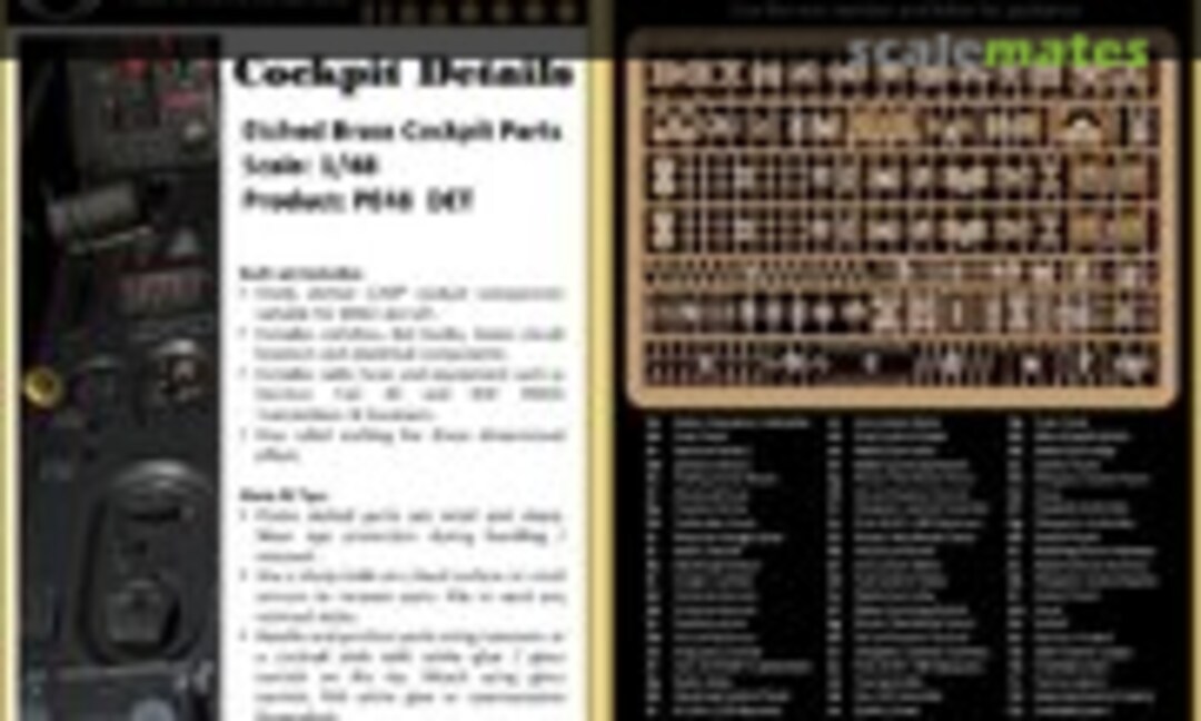 1:48 Cockpit Details (Airscale AS48 PDET)