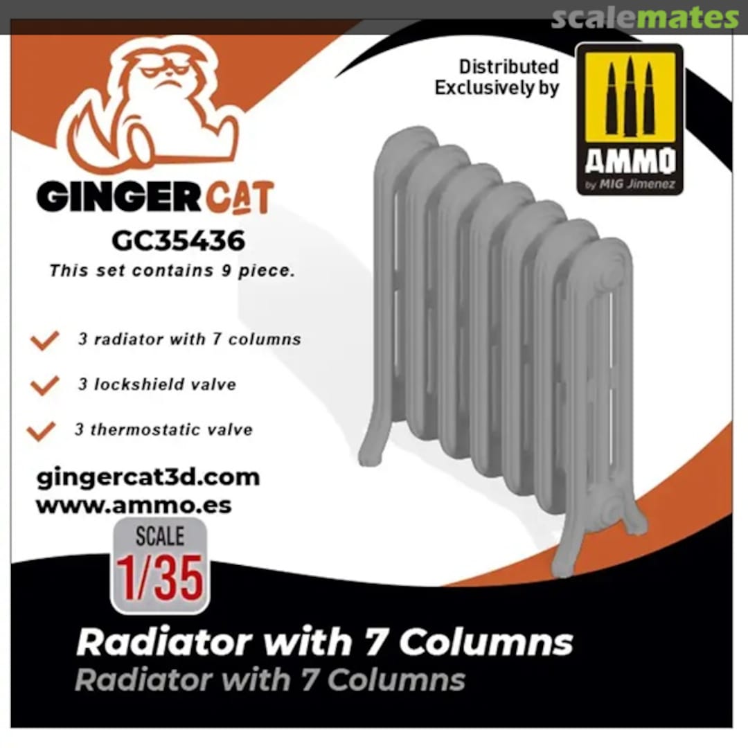 Boxart Radiator with 7 Columns GC35436 Ginger Cat Boxart Radiator with 7 Columns GC35436 Ginger Cat