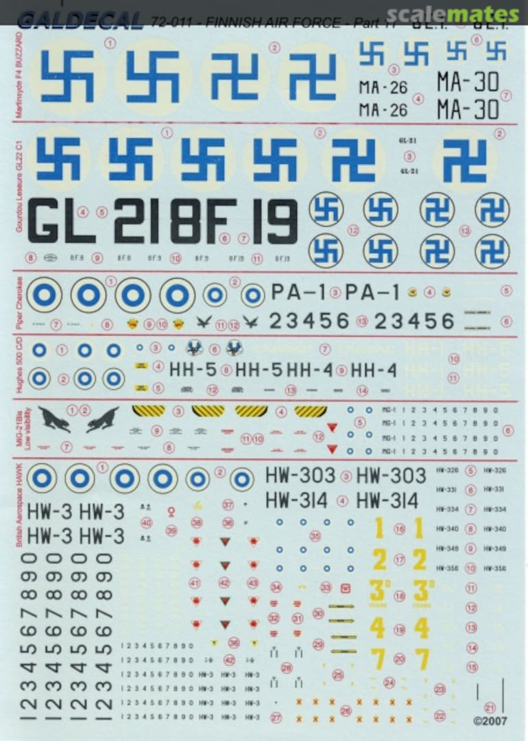 Boxart Finnish Air Force Part 11 72-011 GALDECAL Boxart Finnish Air Force Part 11 72-011 GALDECAL