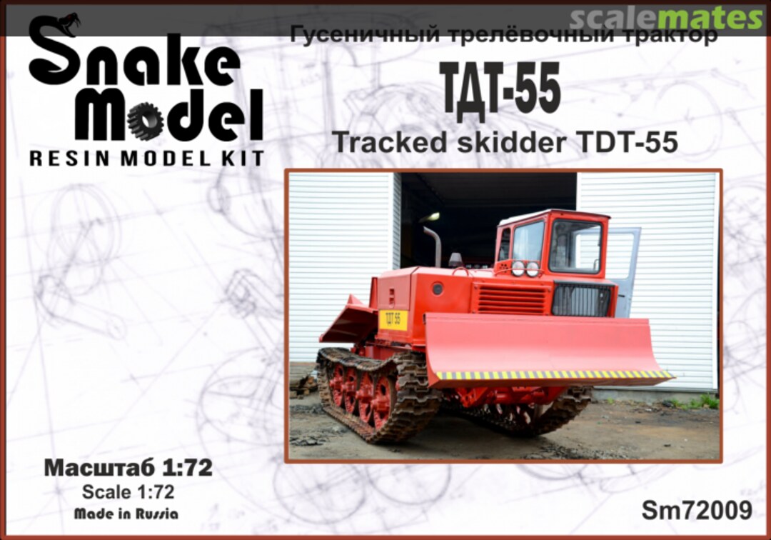 Boxart Гусеничный трелёвочный трактор ТДТ-55 SM72009 Snake Model Boxart Гусеничный трелёвочный трактор ТДТ-55 SM72009 Snake Model