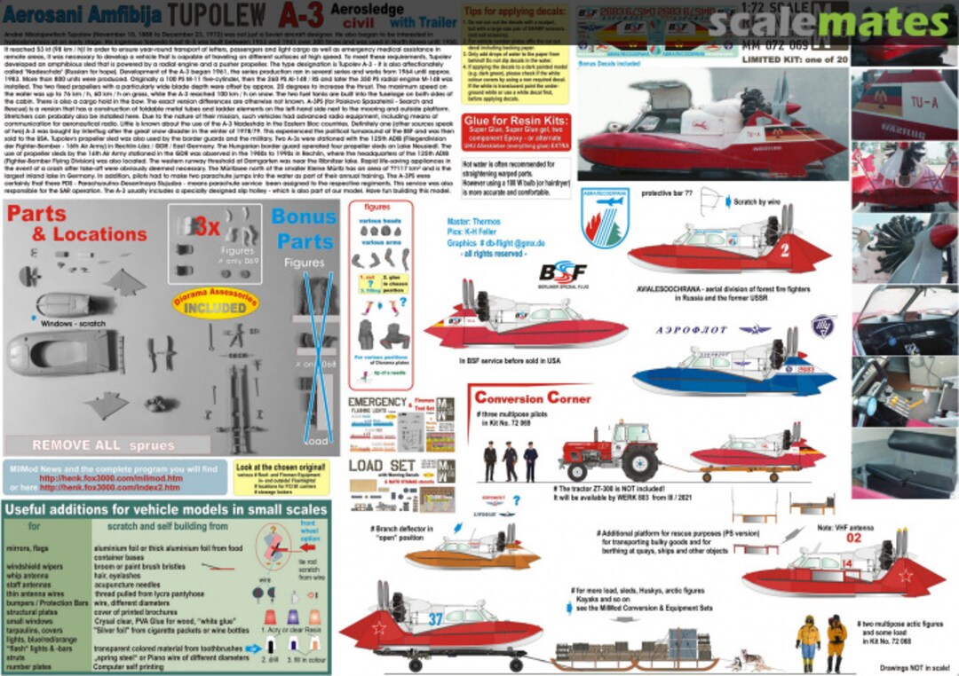 Contents Tupolew A-3 Aerosledge MM 072 068 Mil Mod