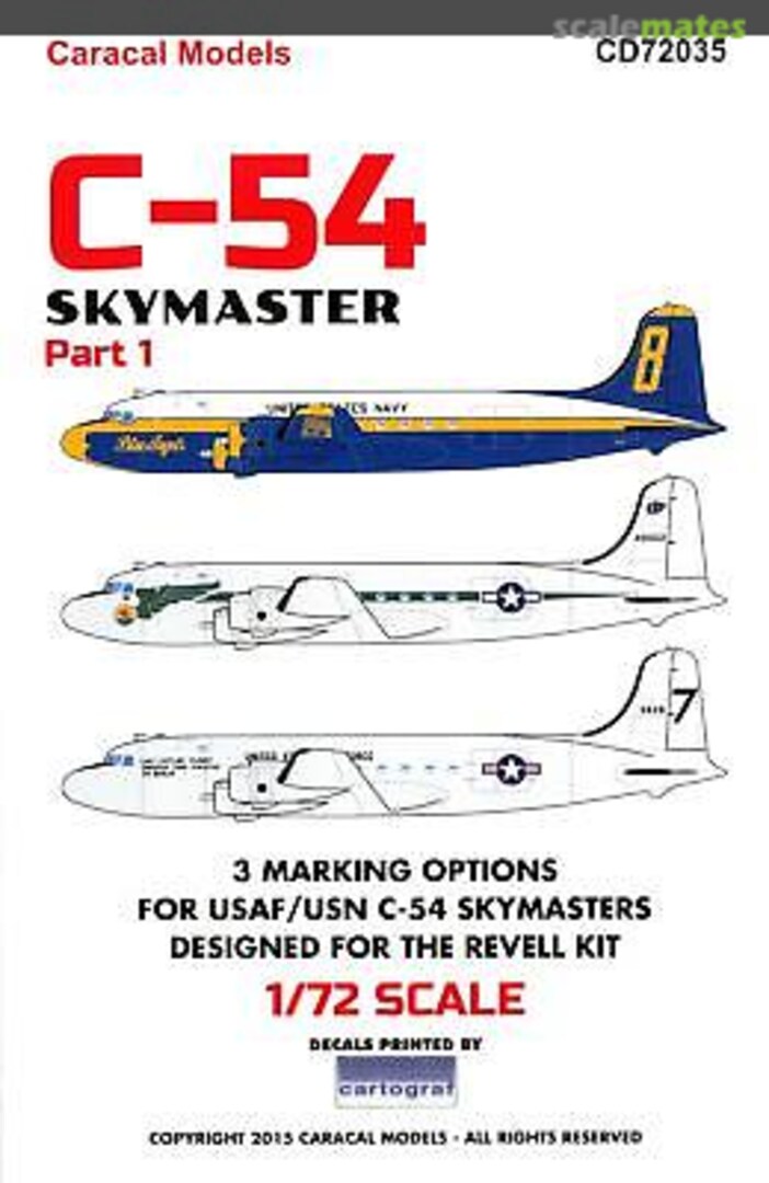 Boxart C-54 Skymaster Part 1 CD72035 Caracal Models Boxart C-54 Skymaster Part 1 CD72035 Caracal Models
