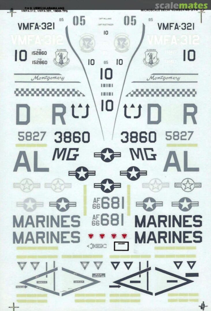 Boxart F-4’s USMC/Alabama ANG 48-314 Microscale Boxart F-4’s USMC/Alabama ANG 48-314 Microscale