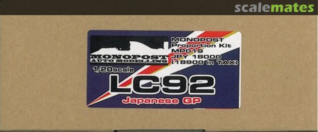 Boxart Larrousse LC92 MP019 Monopost Boxart Larrousse LC92 MP019 Monopost