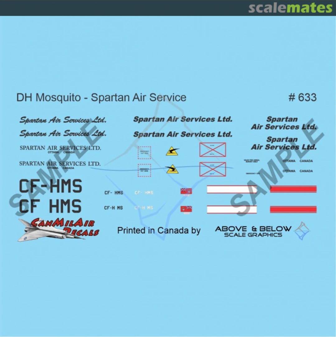 Boxart DeHavilland DH-98 B.35 Mosquito - Spartan Air Services 633 Above & Below Graphics Boxart DeHavilland DH-98 B.35 Mosquito - Spartan Air Services 633 Above & Below Graphics