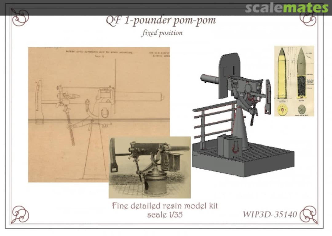 Boxart QF 1 Pounder Pom Pom WIP3D-35140 WIP3D