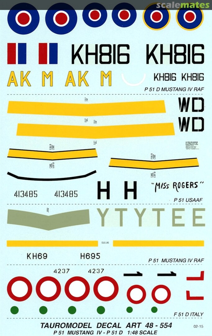 Boxart P-51 Mustang IV - P-51D 48-554 Tauro Model