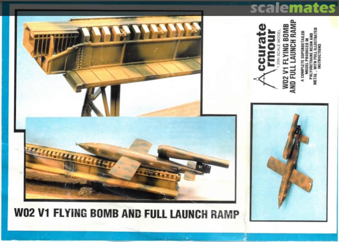 Boxart V1 FLYING BOMB + FULL RAMP (6 sections + Muzzle W02 Accurate Armour Boxart V1 FLYING BOMB + FULL RAMP (6 sections + Muzzle W02 Accurate Armour