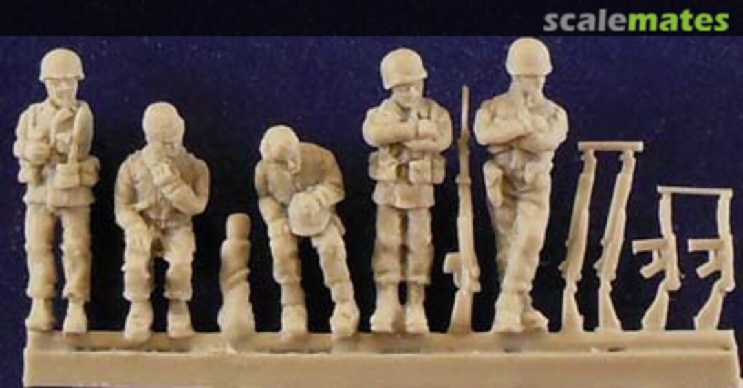 Boxart American GI's in casual poses with weapons (Halftrack Crew, etc.,) FIG007 Milicast