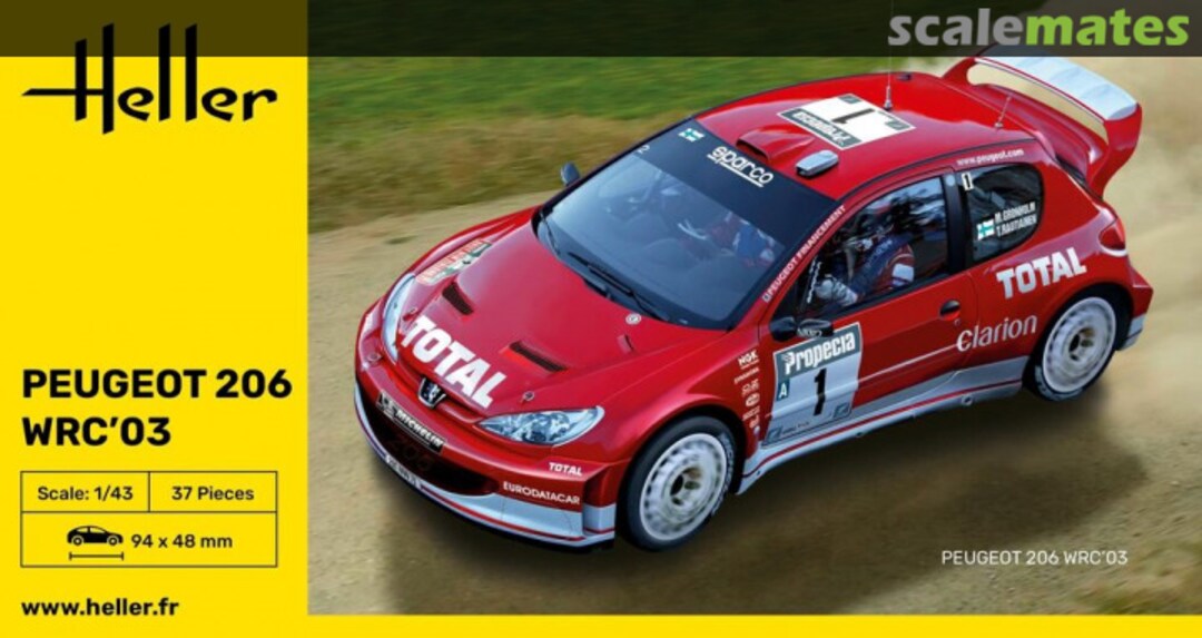 Boxart Peugeot 206 WRC'03 80113 Heller Boxart Peugeot 206 WRC'03 80113 Heller