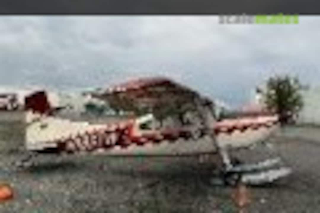 Cessna C-185 with Wheel-Skiis